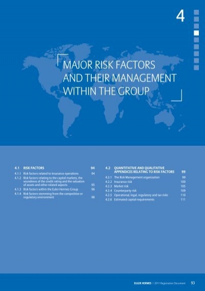 major risk factors and their management within the ... - Euler Hermes
