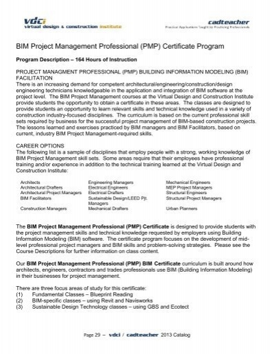 paspoort Behoren Misbruik BIM Project Management Professional (PMP) Certificate Program
