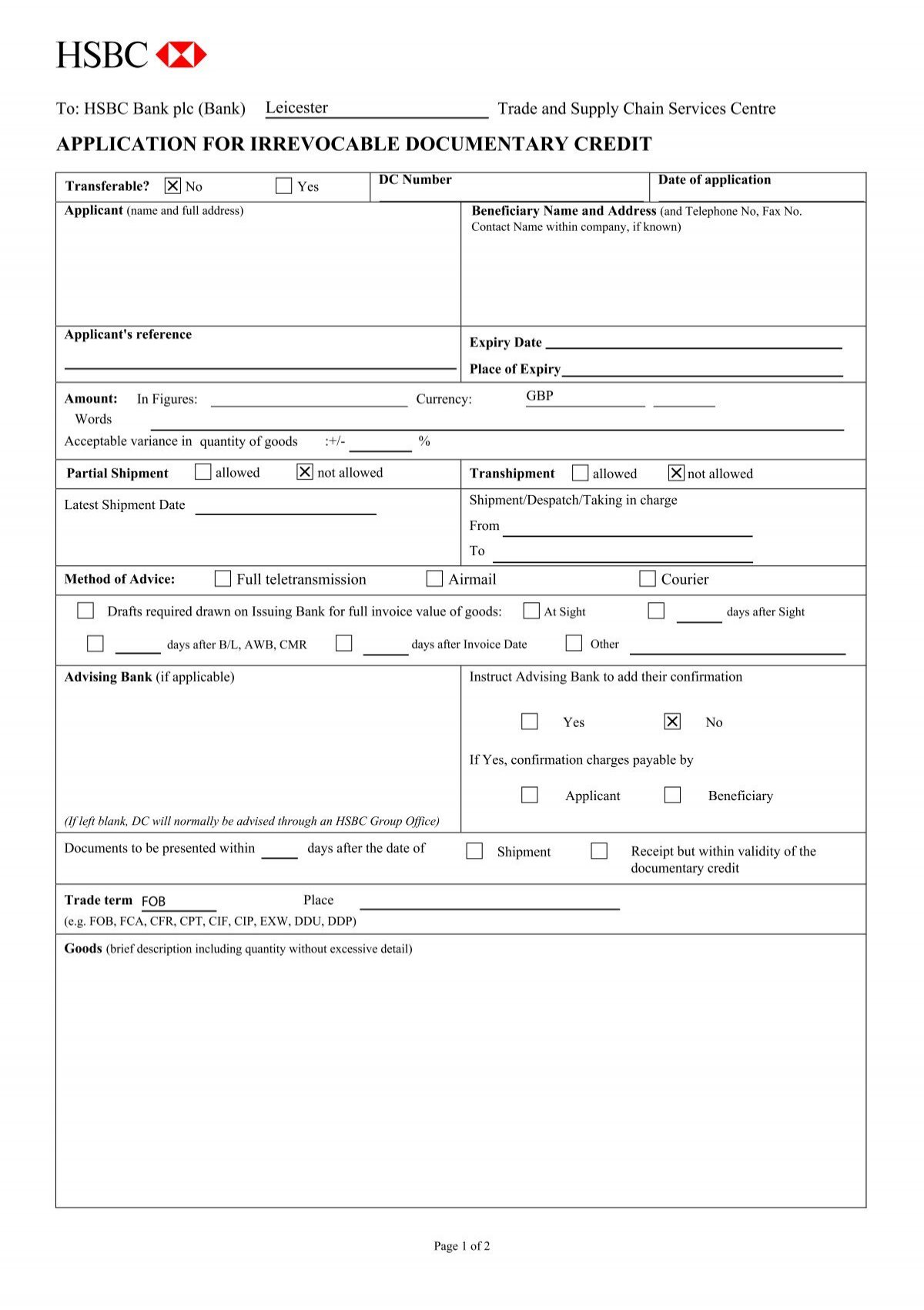 Rent Credit Forms