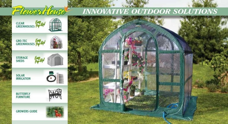 Innovative Outdoor Solutions Flowerhouse, Flowerhouse Springhouse Shelving Set