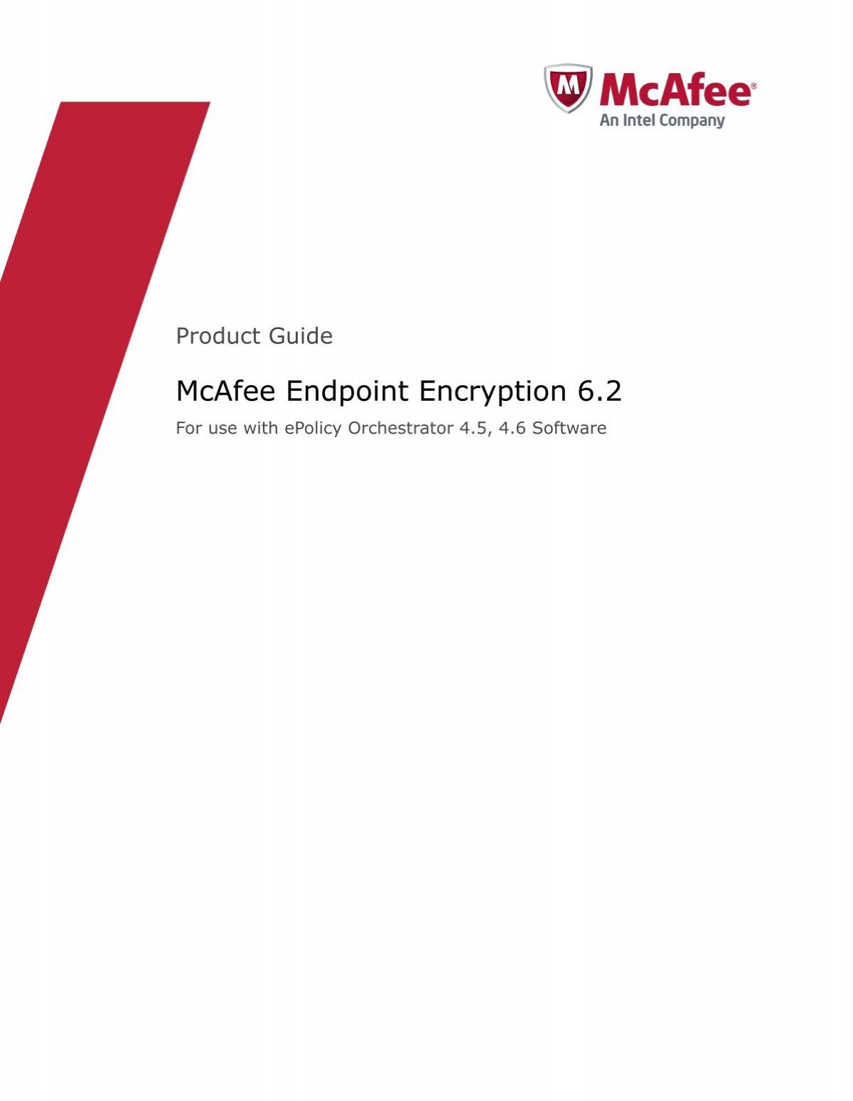 Endpoint Encryption For Pc Mac 6 2 Product Guide Errors Mcafee