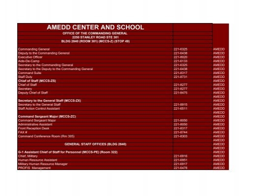 AMEDD CENTER AND SCHOOL - Joint Base San Antonio