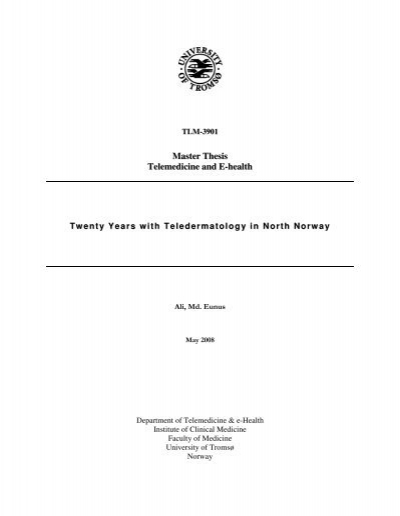 Master thesis telemedicine