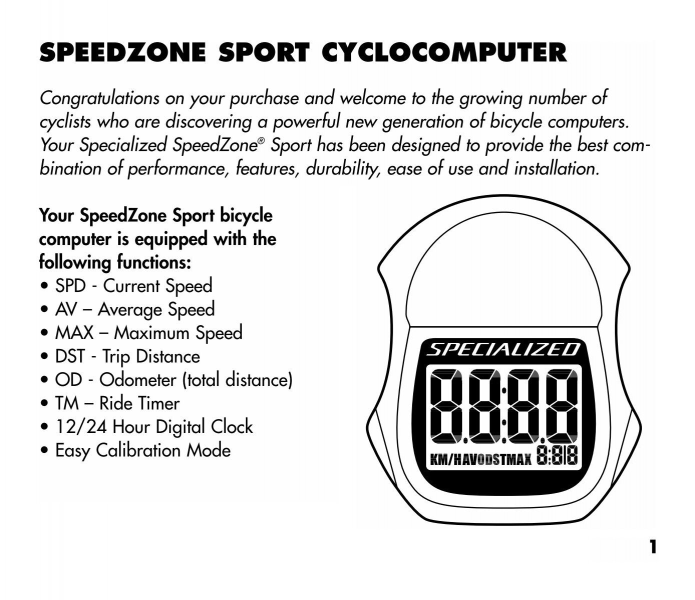 specialized bike speedometer