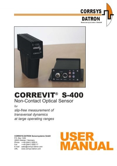 User Manual CORREVIT ® S