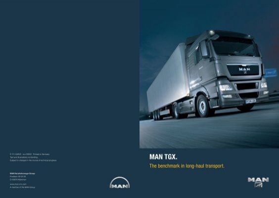 MAN TGA Fahrerhäuser Trucknology Generation A Prospekt 2002 8/02 truck brochure 