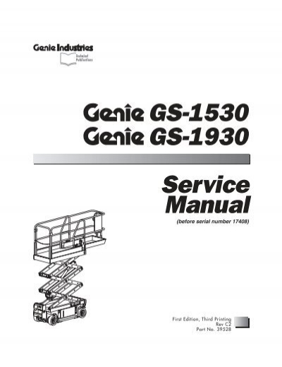 Genie Scissor Lift 1930 Service Manual