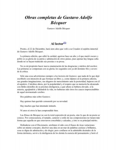 Rechazar Velas Embrión Obras completas de Gustavo Adolfo Bécquer - wikia.nocookie.net