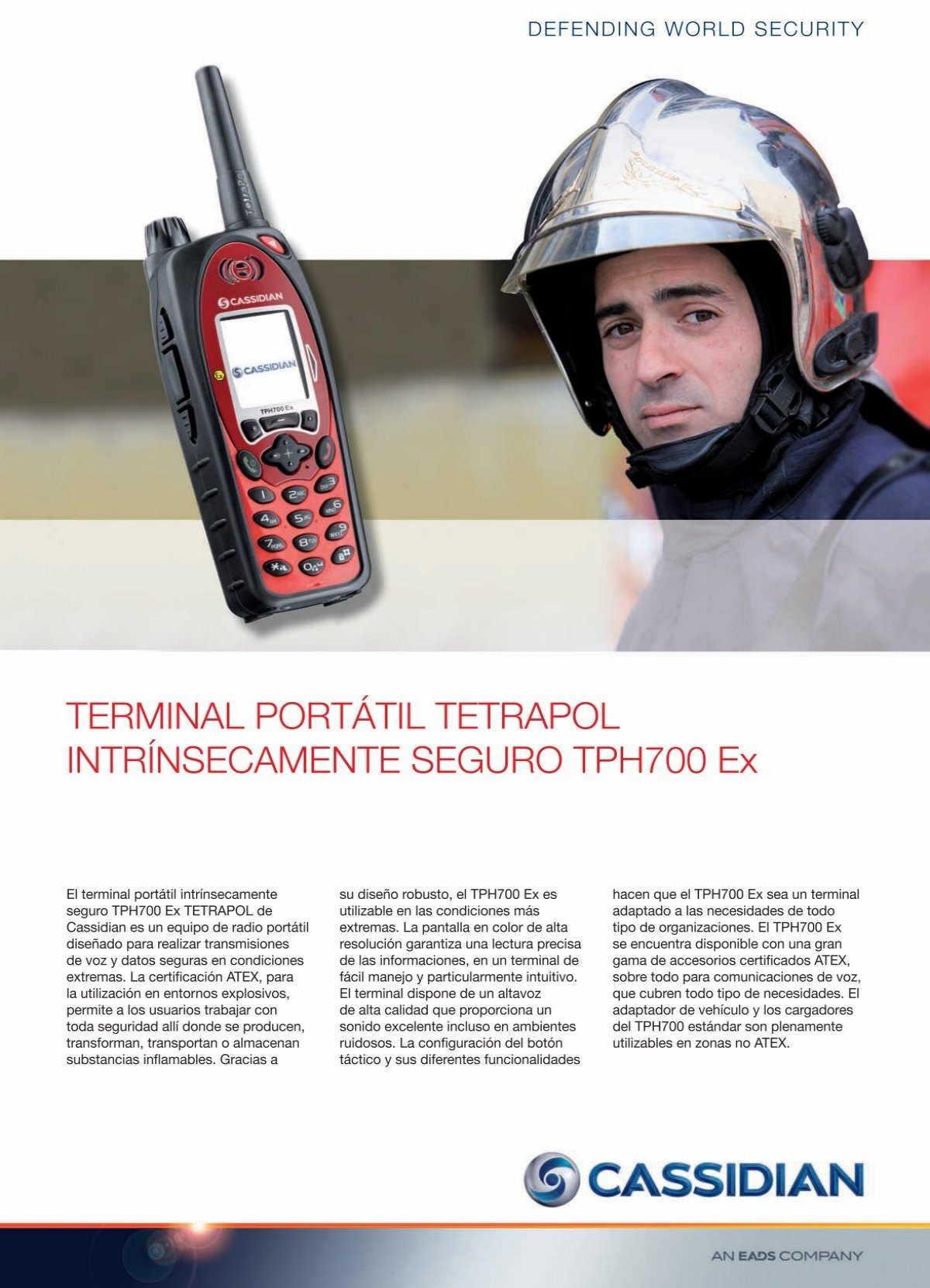 TPH700 Ex Terminal Tetrapol ATEX - Airbus Secure Land Communications