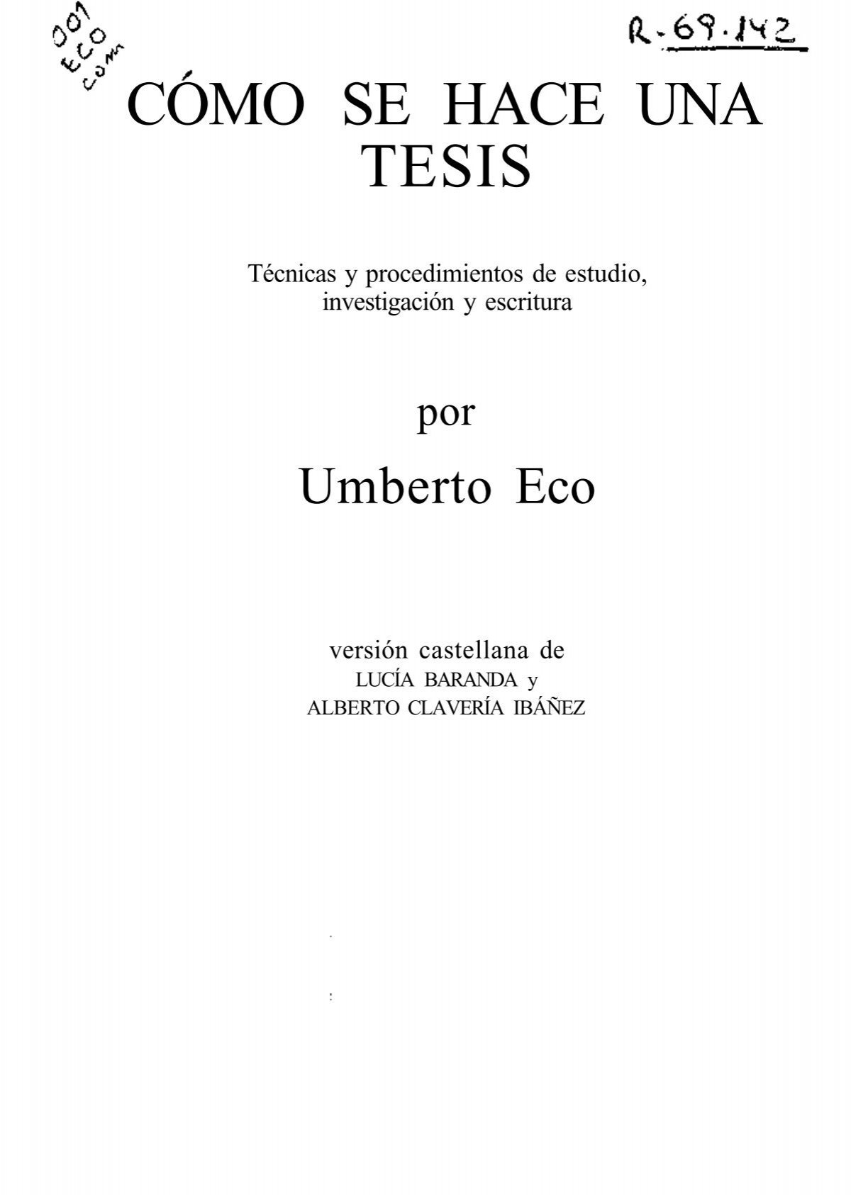 Eco, Umberto - Como Se Hace Una Tesis.pdf