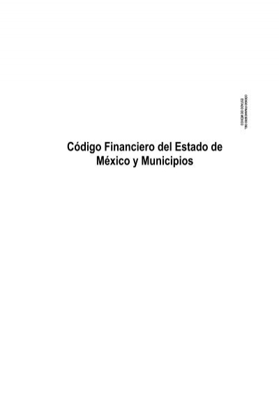 Codigo Financiero Del Estado De Mexico Y Municipios