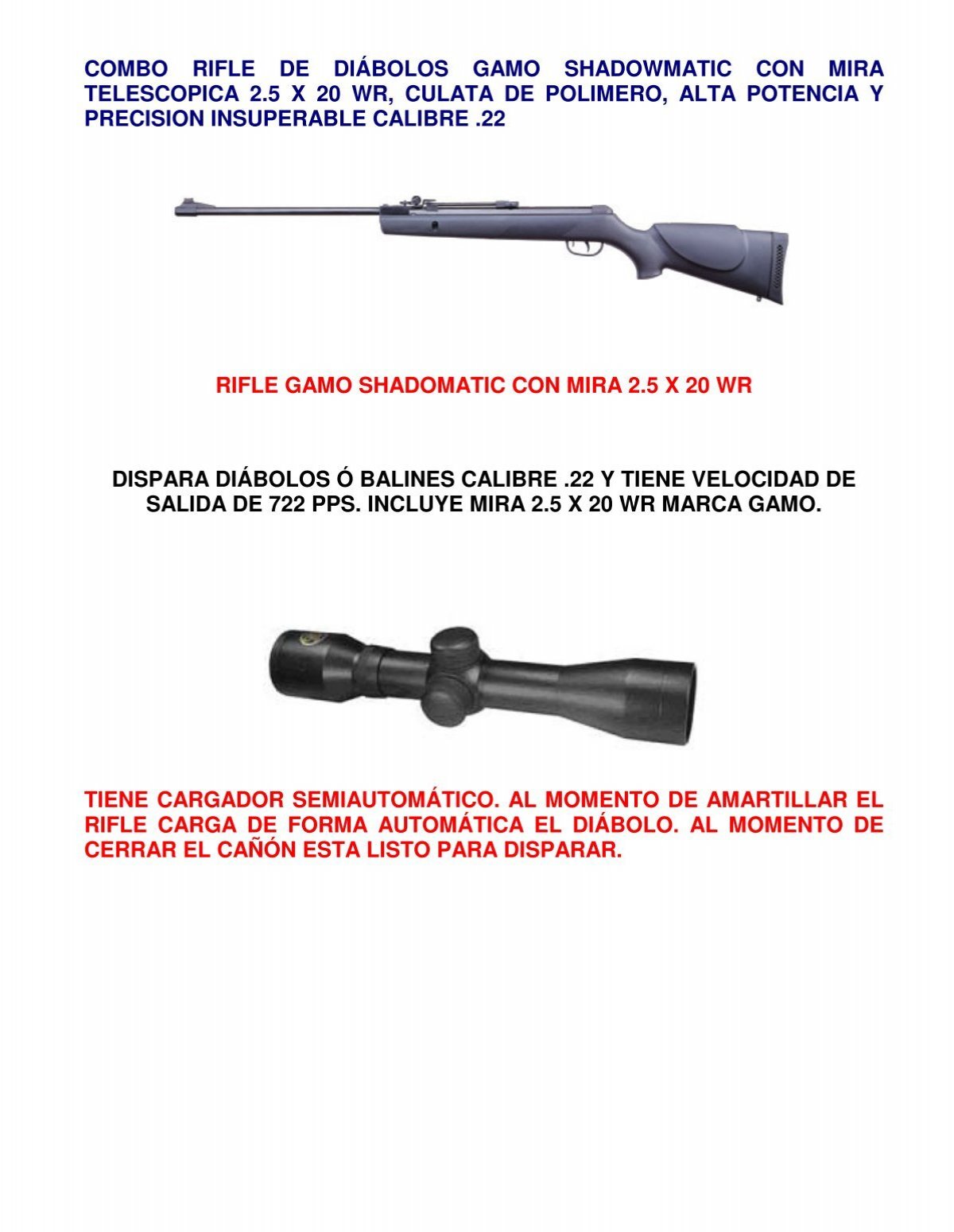 Carabinas y rifles Gamo calibre 4.5, compra online