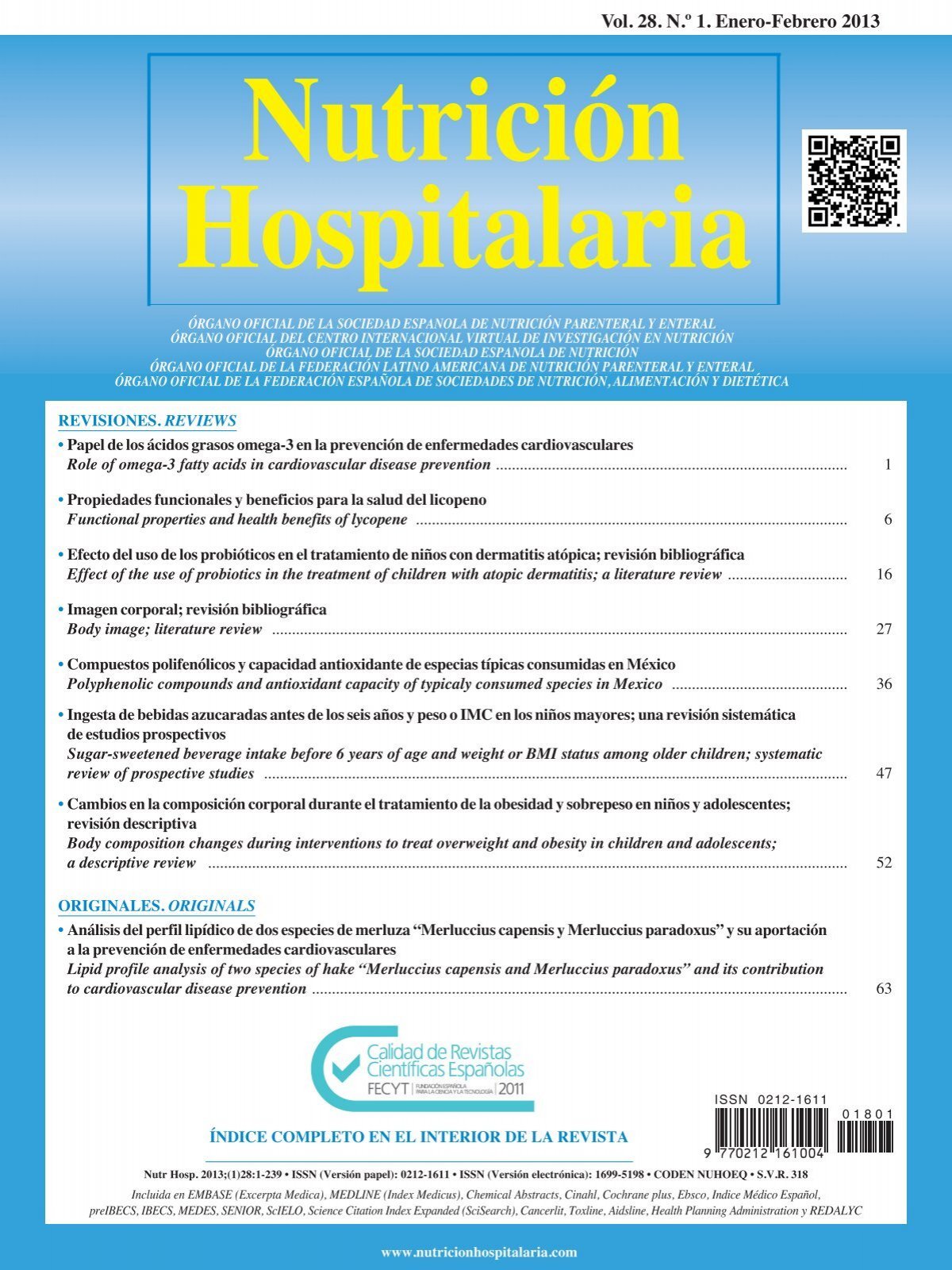 Descarga del número completo en PDF - Nutrición Hospitalaria