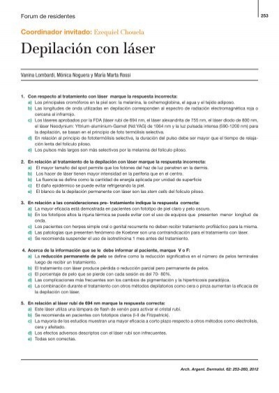 Generalmente otro regla Descargar PDF - Archivos Argentinos de Dermatología