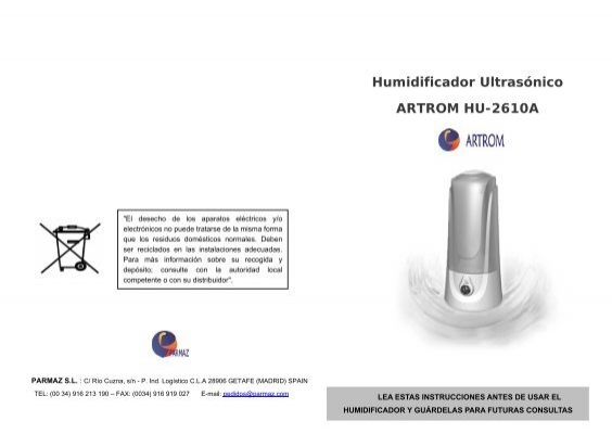 Humidificador Ultrasónico HU-2610A -