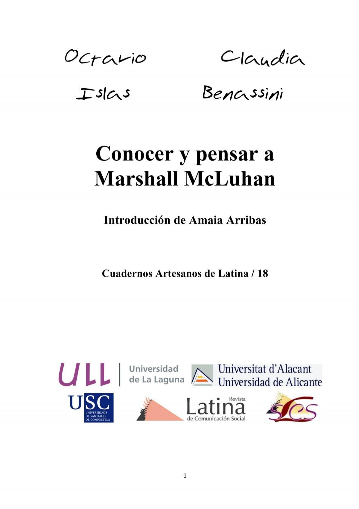 Conocer y pensar a Marshall McLuhan - Revista Latina de ...
