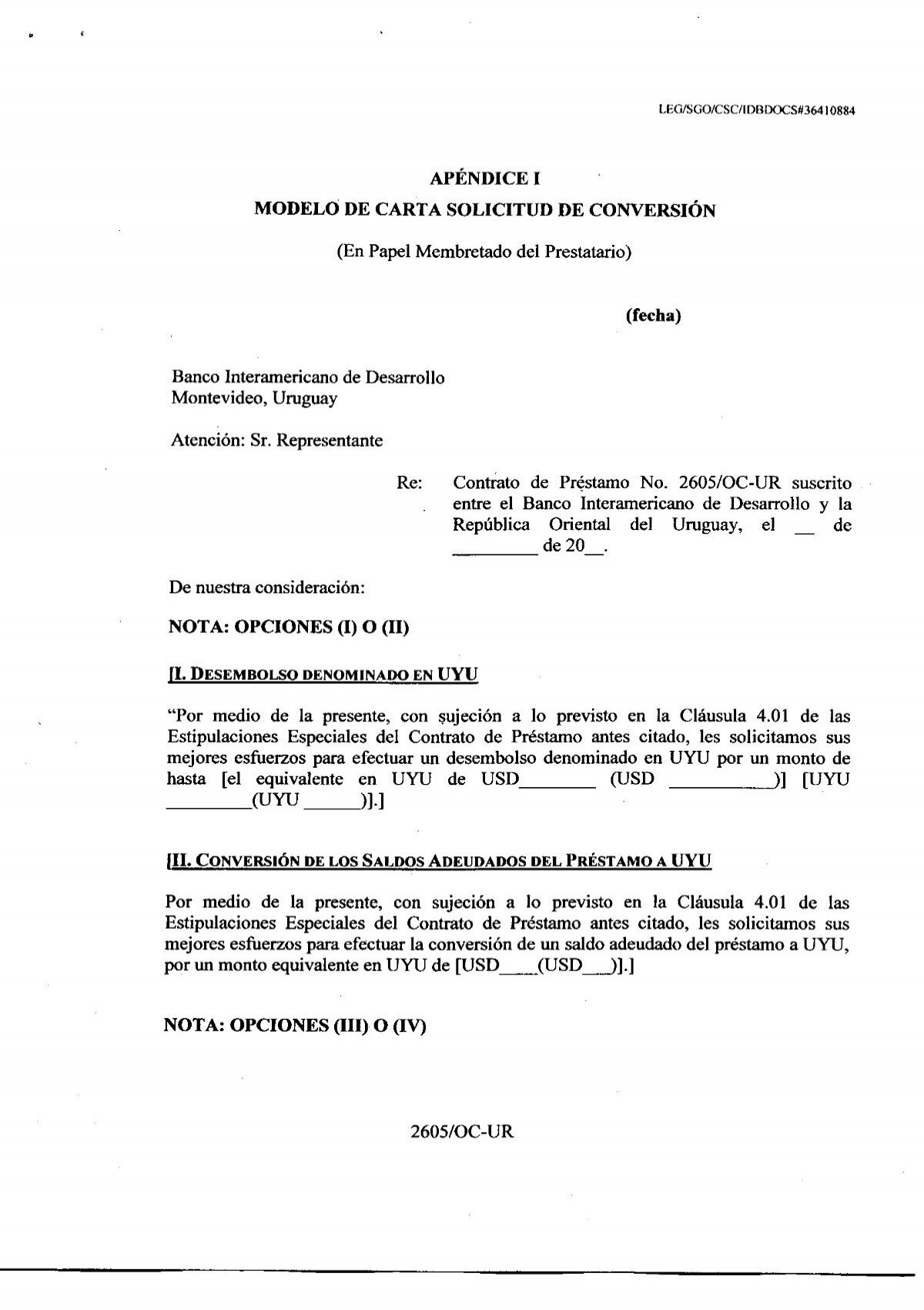 modelo de carta solicitud de conversión - Presidencia de la República