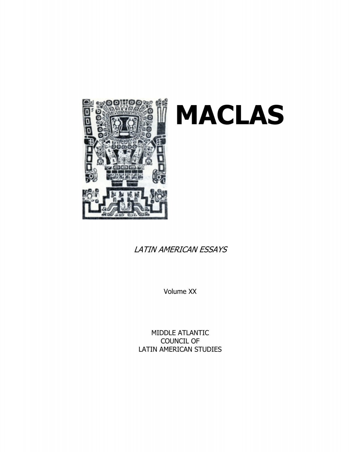 latin american essays maclas