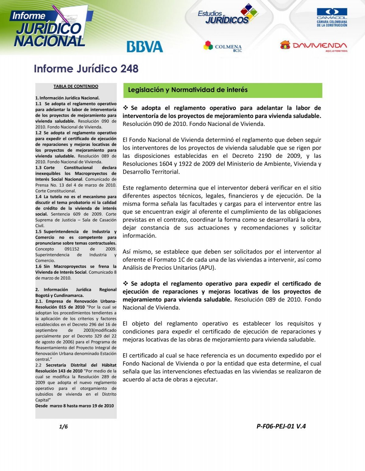 Informe Juridico 248 Camacol