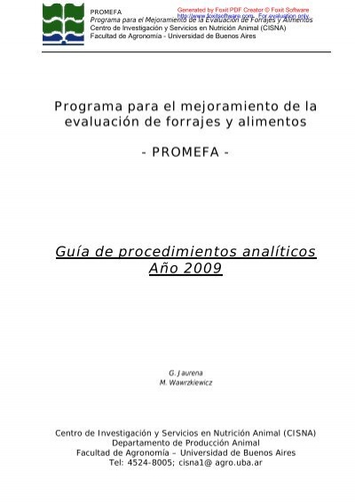 Promefa - Guia de procedimientos  - Facultad de ...
