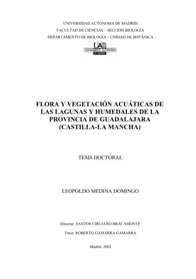 Flora Y Vegetacia N Acua Ticas De Las Lagunas Y Humedales De La