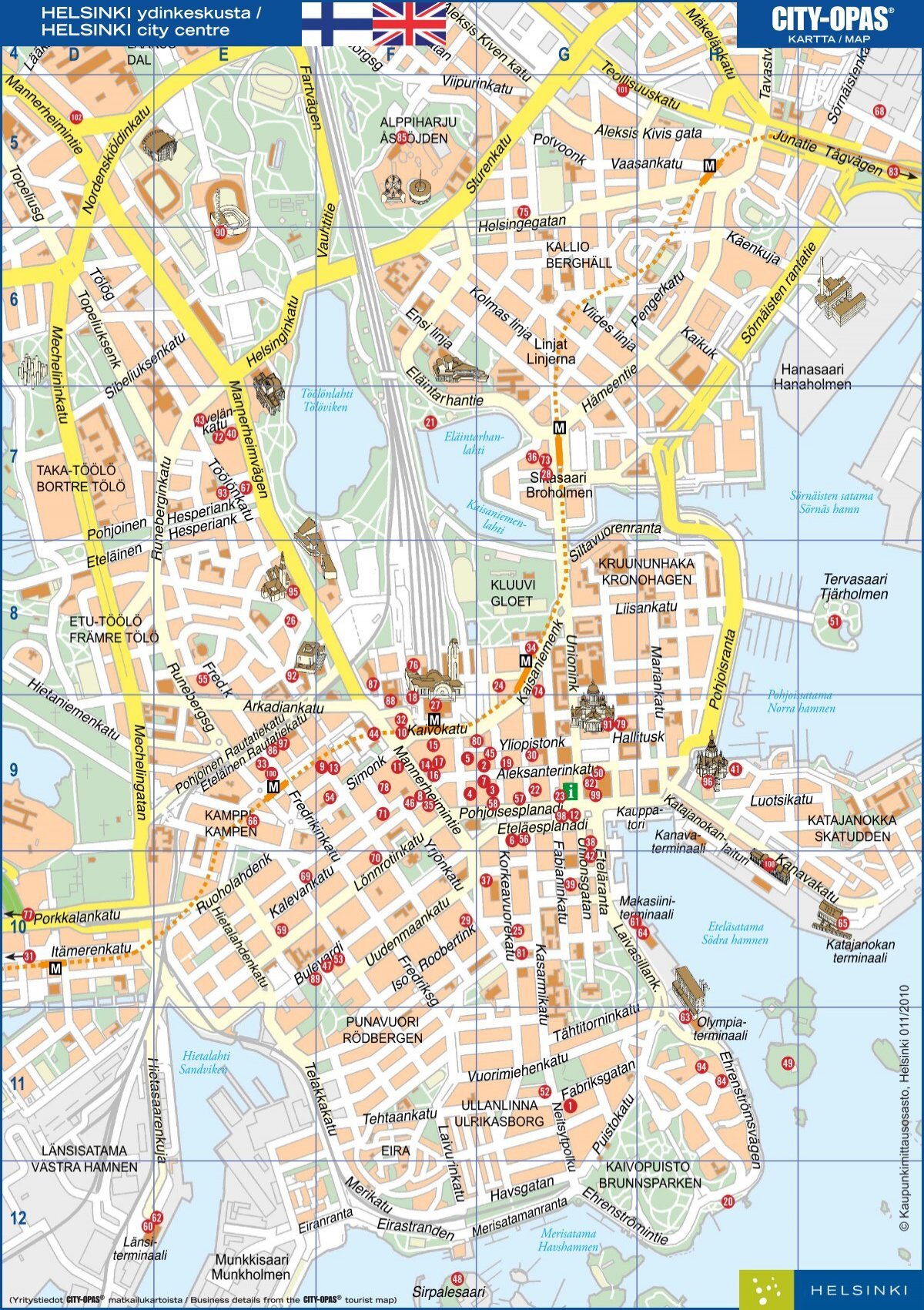 Tulostettava Helsingin ydinkeskusta-alueen kartta, pdf ... - Helsinki