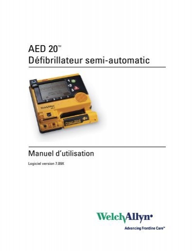 Manuel d'utilisation, AED 20 Défibrillateur semi-automatic - Humatem