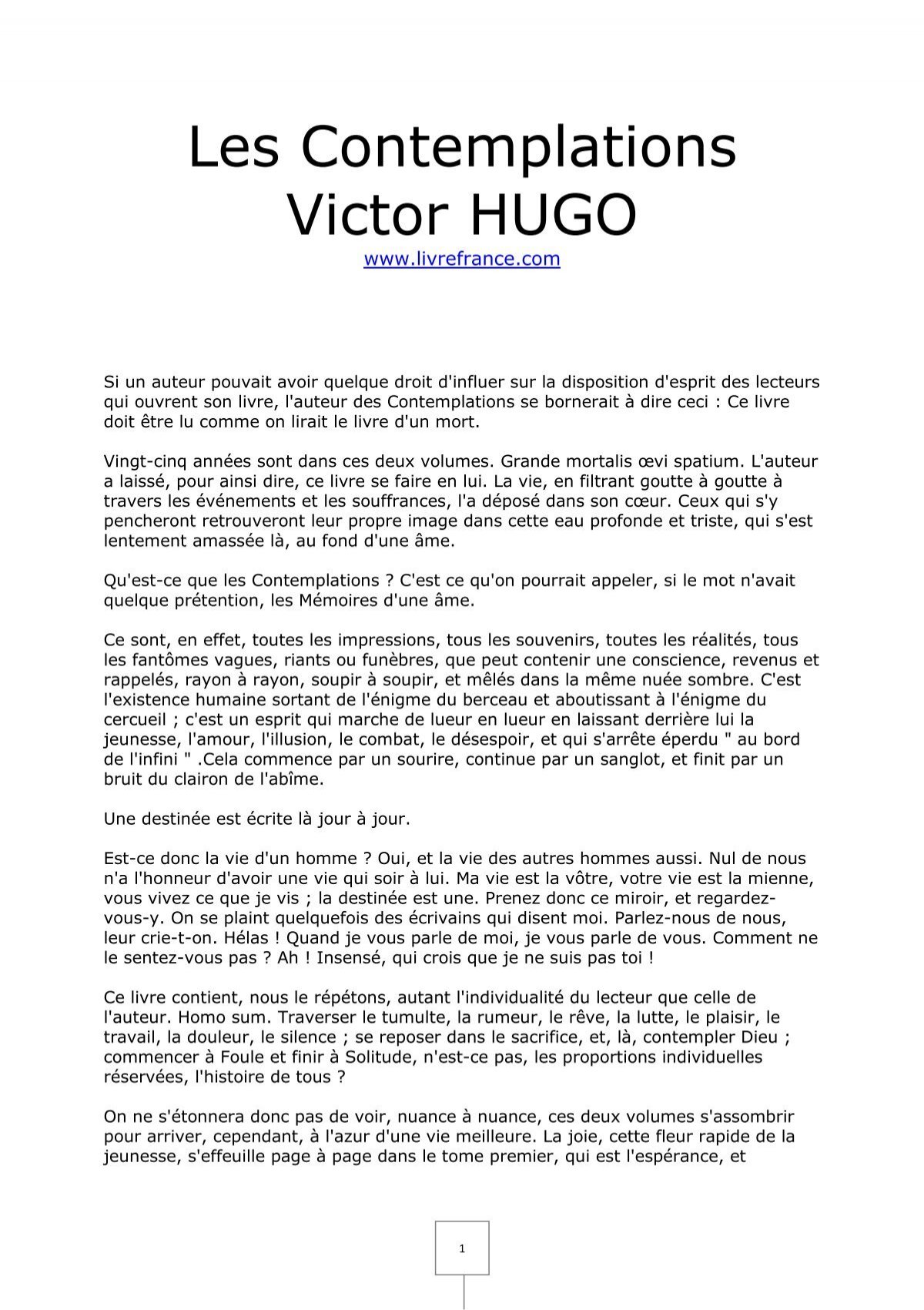 Les Contemplations Victor Hugo