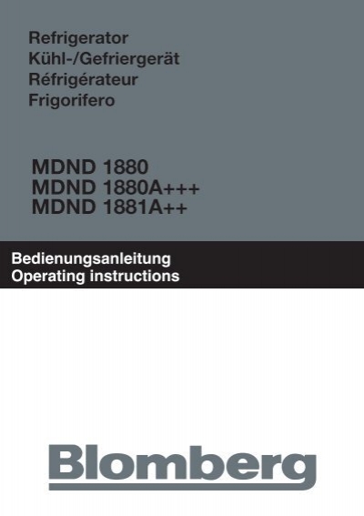 portable precocious our MDND 1880 MDND 1880A+++ MDND 1881A++ - Blomberg