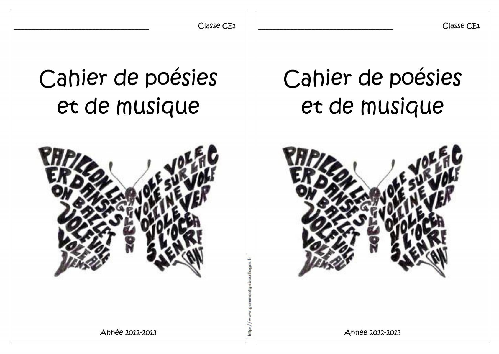 Pages De Garde Des Cahiers Gomme Gribouillages