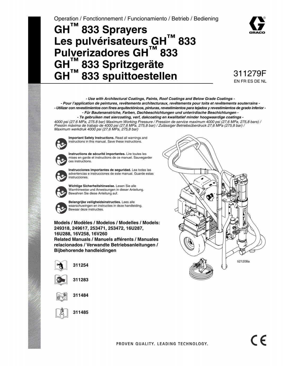 309926f , 2,5- und 5,0-Gallonen -Druckbehälter - Graco Inc.