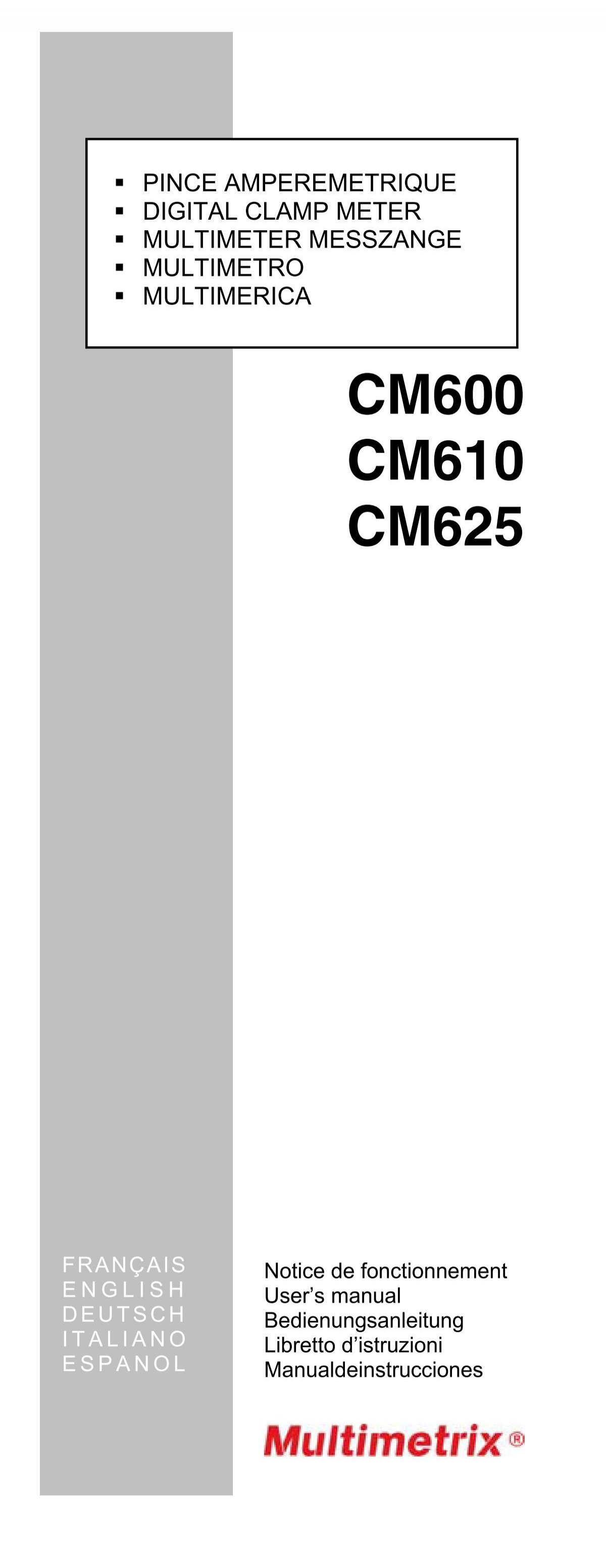 Pince multimètre CHAUVIN ARNOUX CM 610