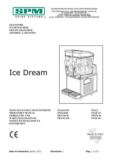 Motorino motoriduttore SPM granitore Ice dream ID sorby dream 