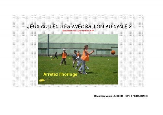 Jeux Collectifs Avec Ballon Au Cycle 2