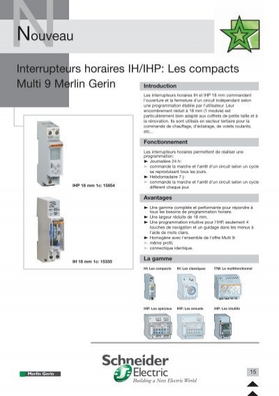 INTERRUPTEUR HORAIRE PROGRAMMABLE  Merlin gerin IHP 15356 