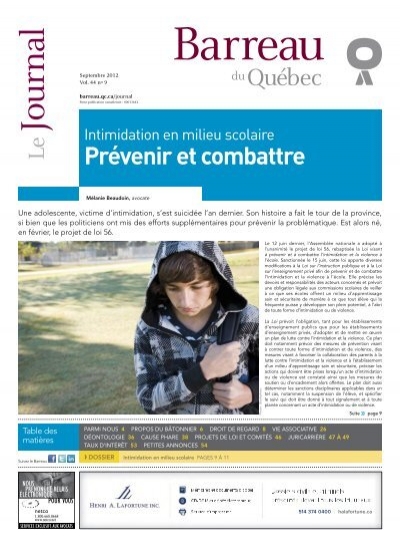Journal du Barreau - Barreau du Québec