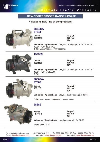 4 Seasons 98322 A/C Compressor