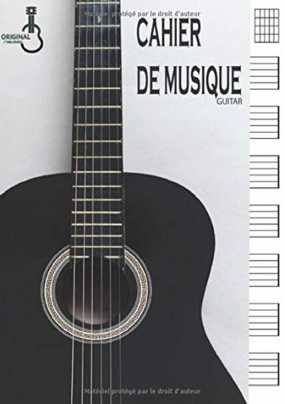 100 Pages Mon Cahier de Guitare: Cahier de Tablature Guitare : Cahier de musique pour Guitare avec Vierge Tablatures et Portées Format A4 Cahier de Partitions Carnet du Guitariste 