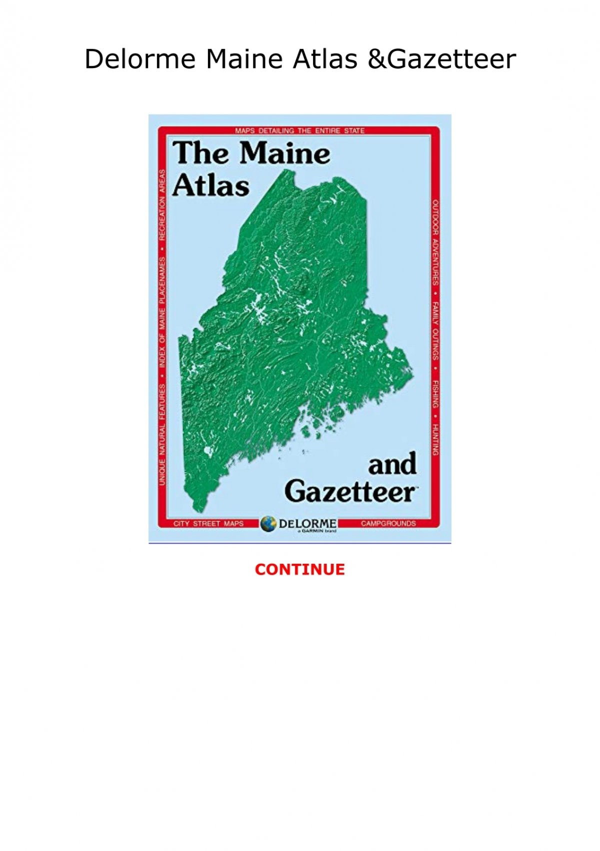 (DOWNLOAD) Delorme Maine Atlas & Gazetteer