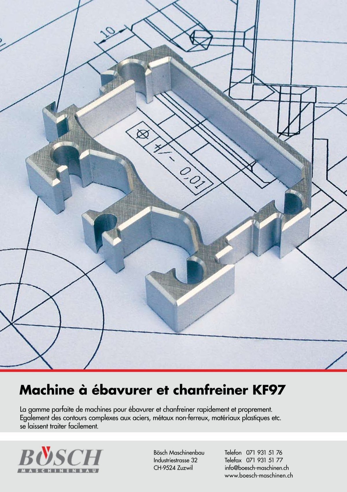 Machine à ébavurer et chanfreiner KF97 - Bösch Maschinenbau