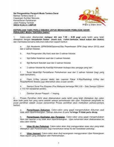 Surat Panduan Tentera Darat Malaysia