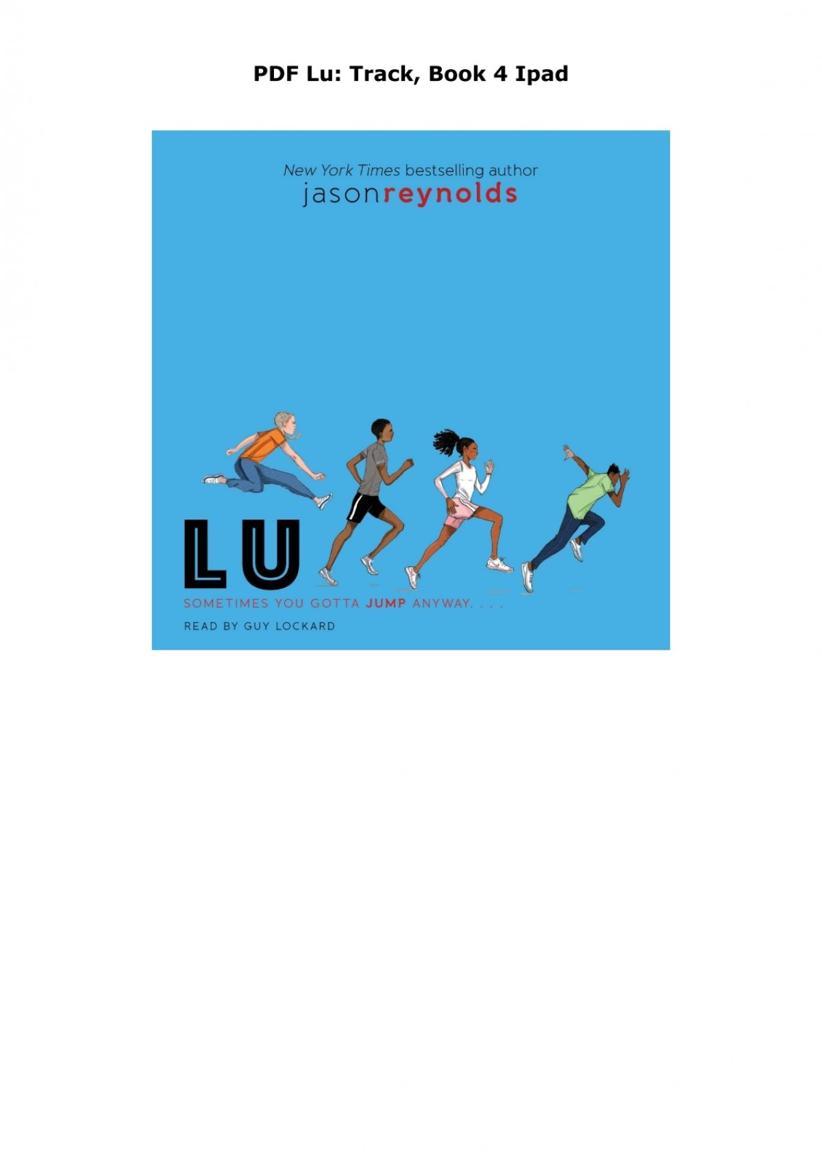 Young Adult Reading Machine: Track Lu by Jason Reynolds