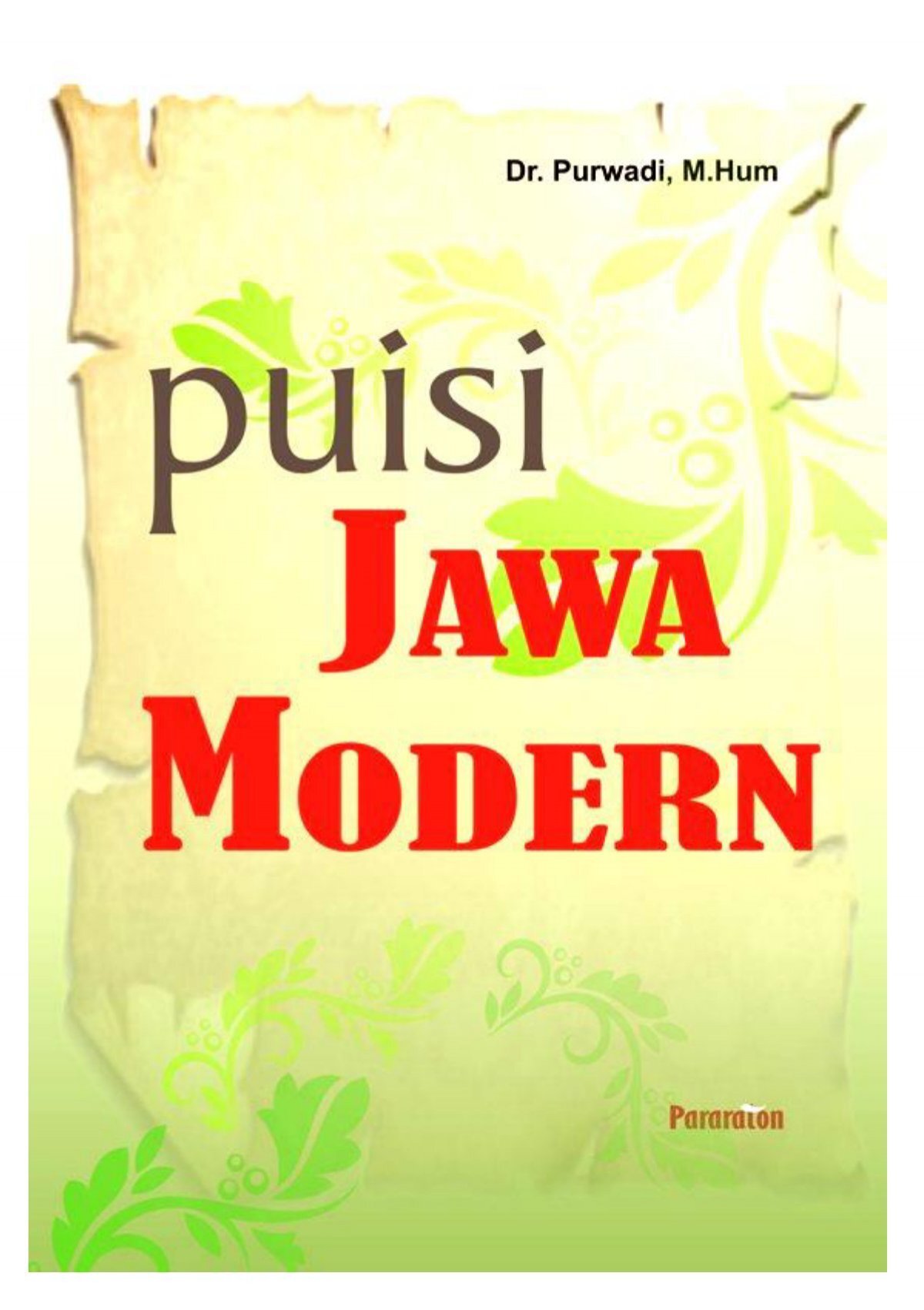 Puisi Jawa Modern Staff Site Universitas Negeri Yogyakarta