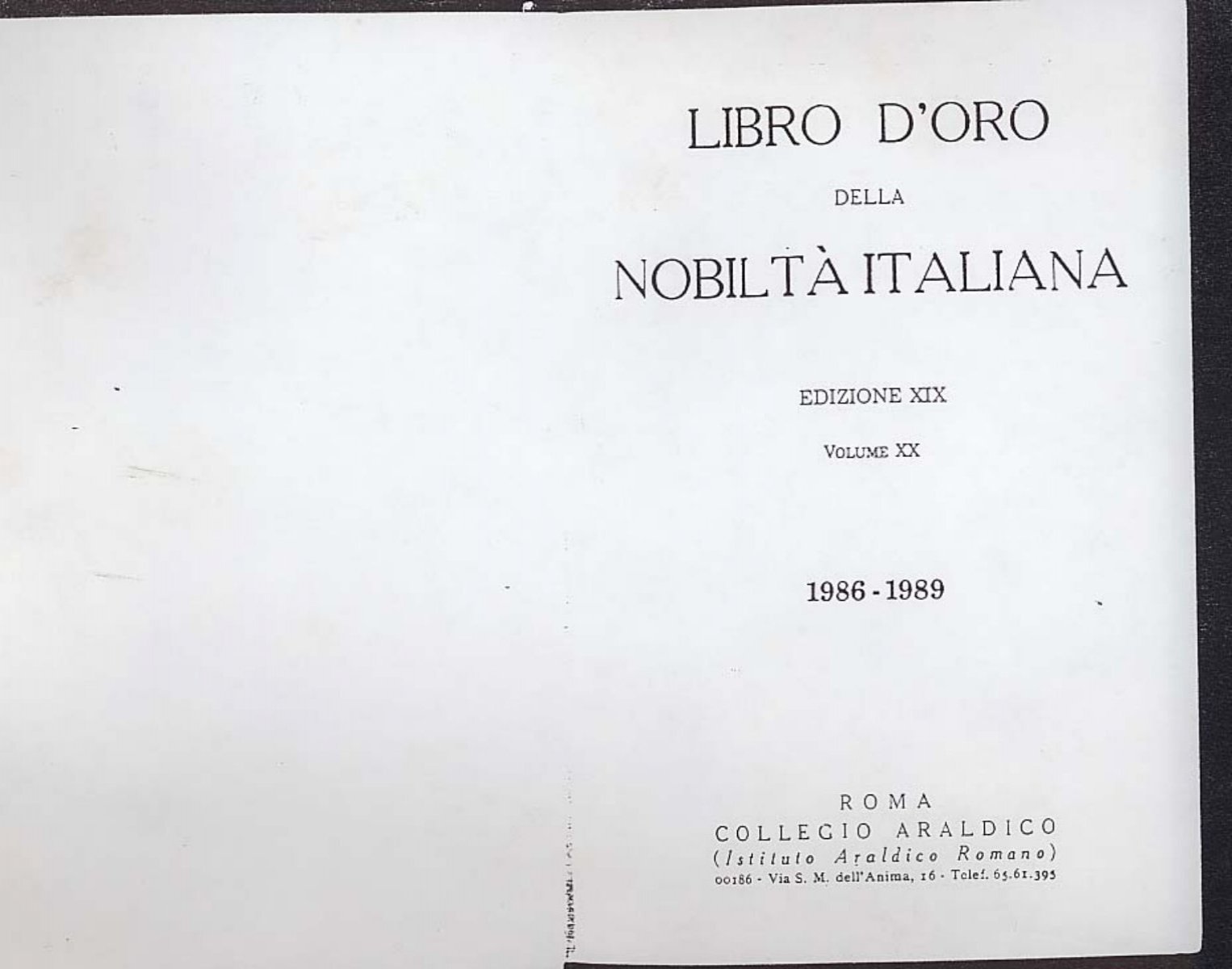Libro D Oro Della Nobilta Italiana Marco Lupis Macedonio Palermo