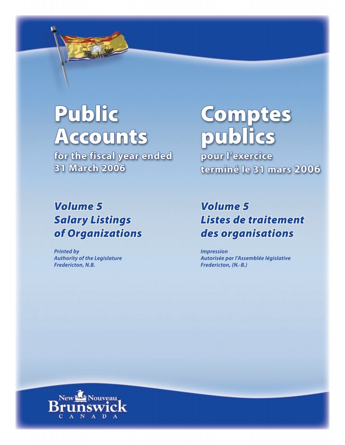 Public Accounts 2006 / Publics - Volume 5
