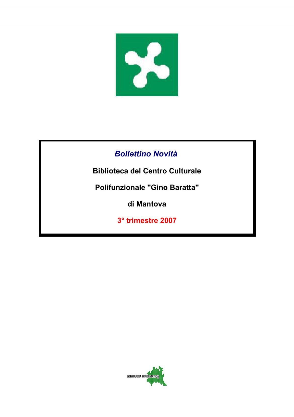 status Arrowhead Menstruation Bollettino NovitÃ - Biblioteca Mediateca Gino Baratta