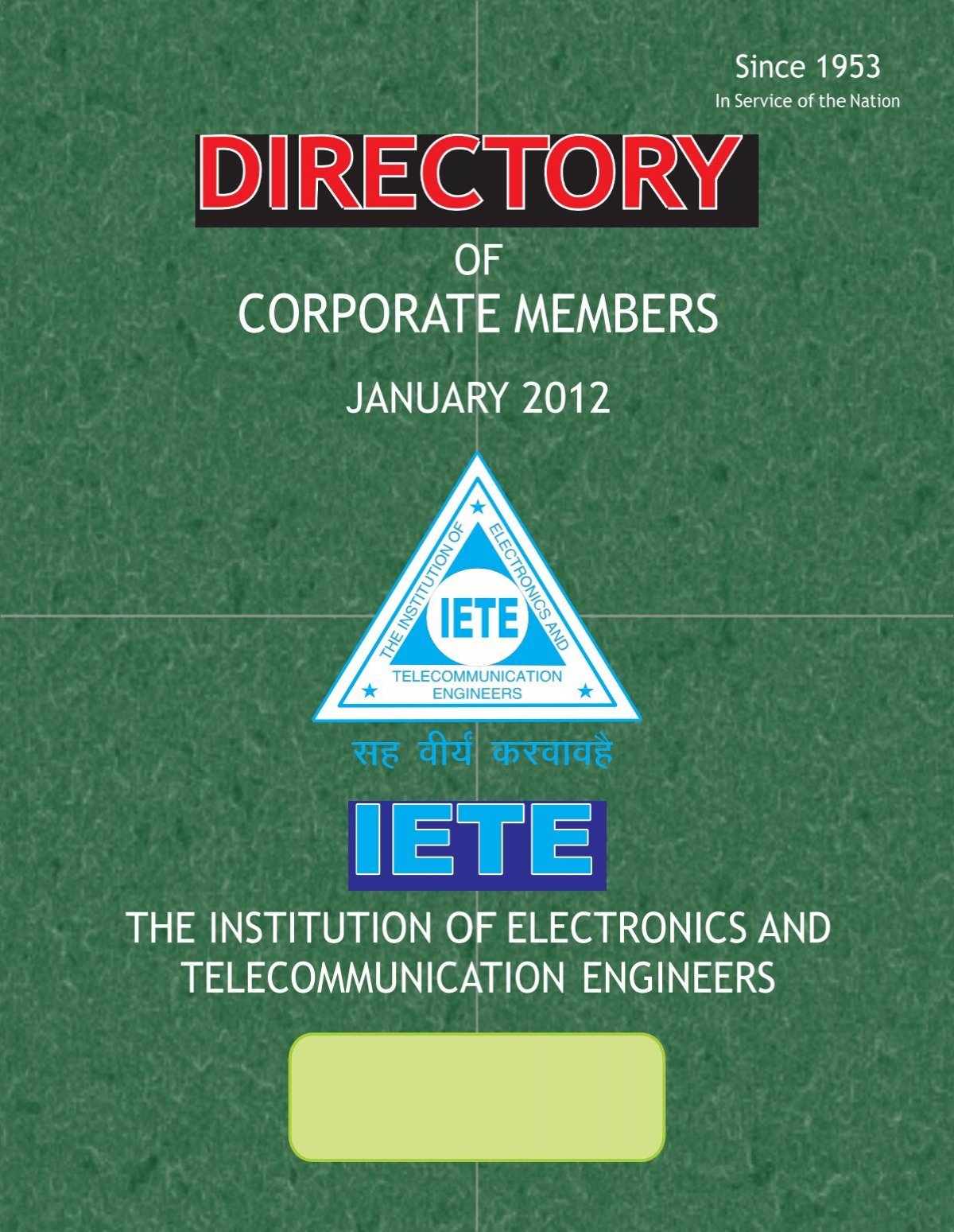 Nishu Saini Xxx Video - Directory of Corporate Members January 2012 - IETE
