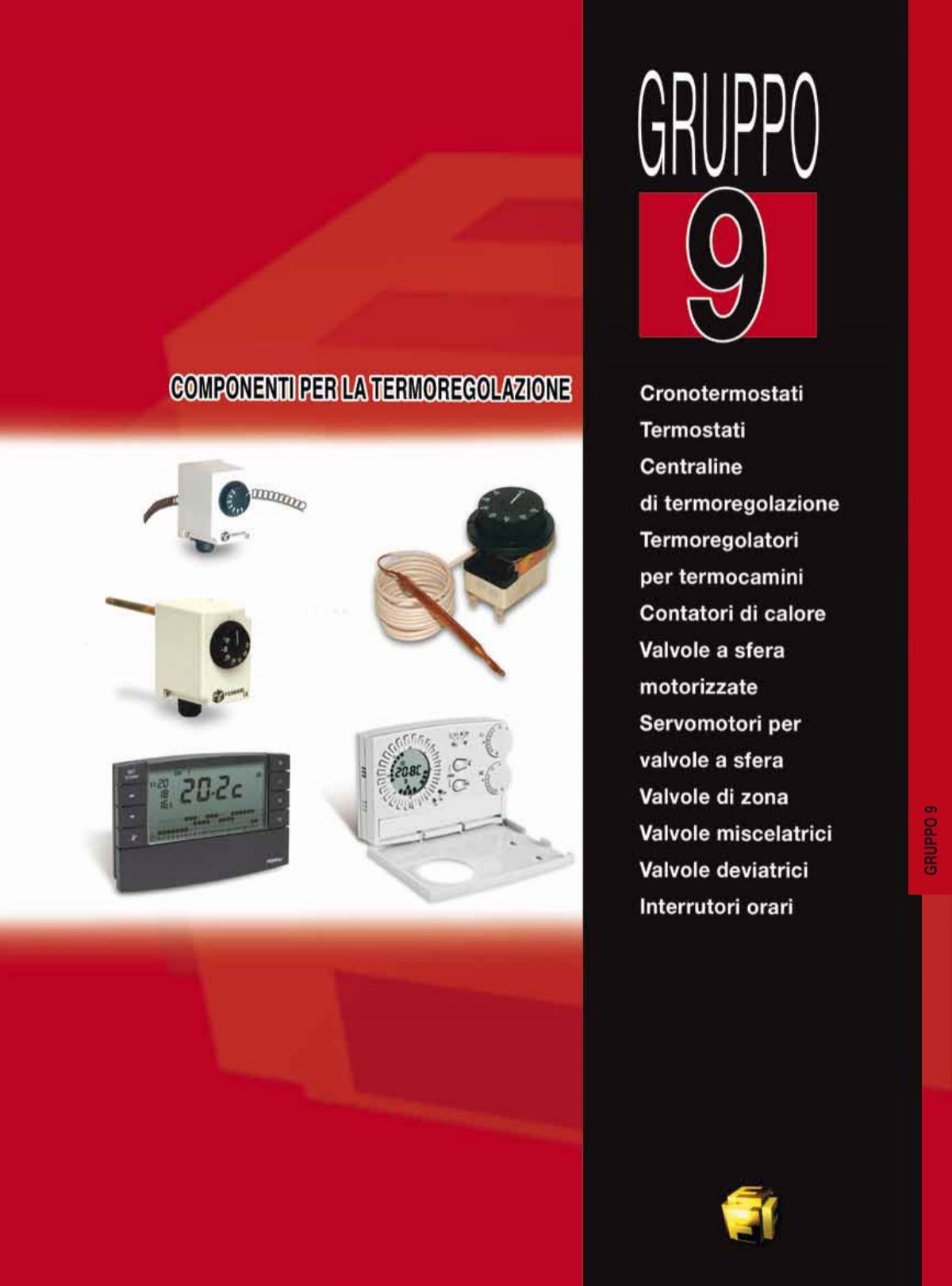 Termostato ambiente elettromeccanico regolazione da 8° a 30° C  (interruttore on/off)