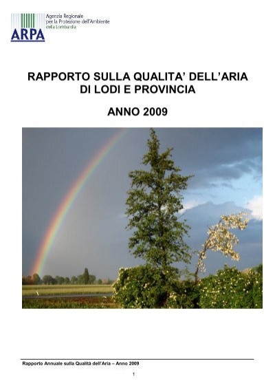 break unit Irrigation RAPPORTO SULLA QUALITA' DELL'ARIA DI ... - ARPA Lombardia