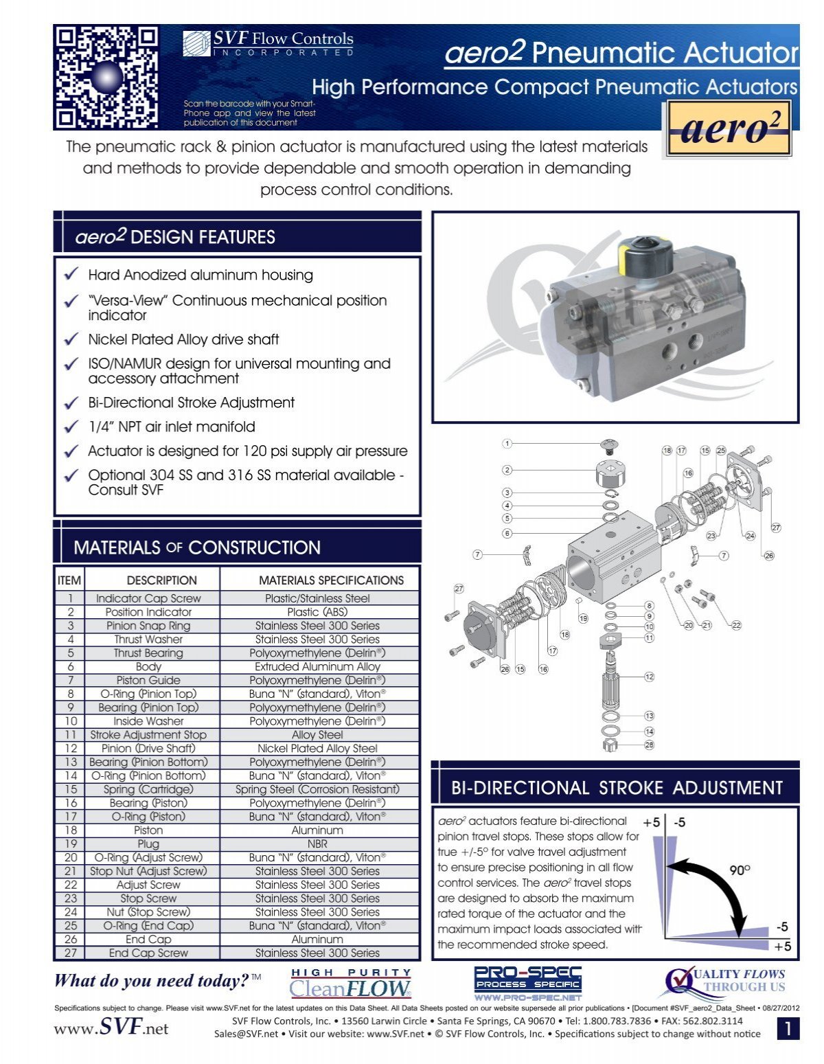 aero2 Pneumatic Actuator - SVF Flow Controls, Inc.